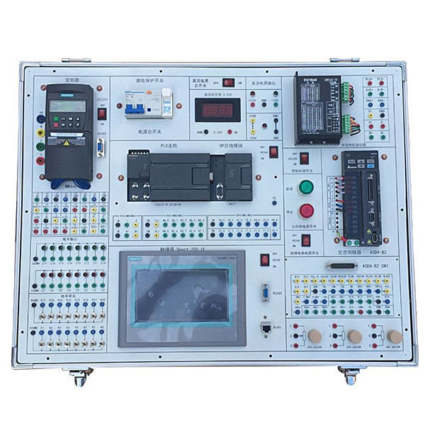 PLC变频器触摸屏实训装置,机械装配技能实训台
